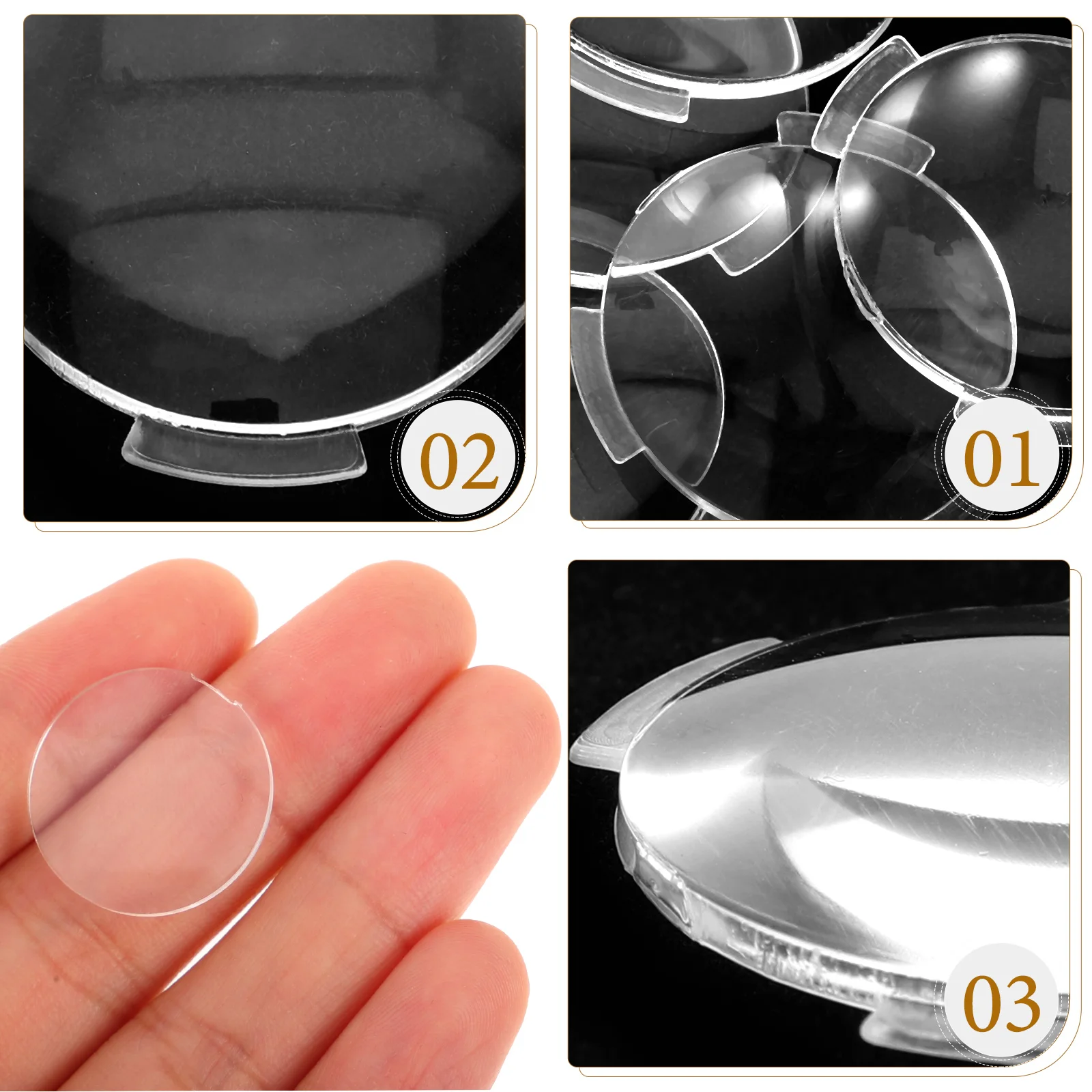 20 Pcs Haptic Vest Biconvex Lenses 3d Glasses Accessories Magnifier Light-blocking