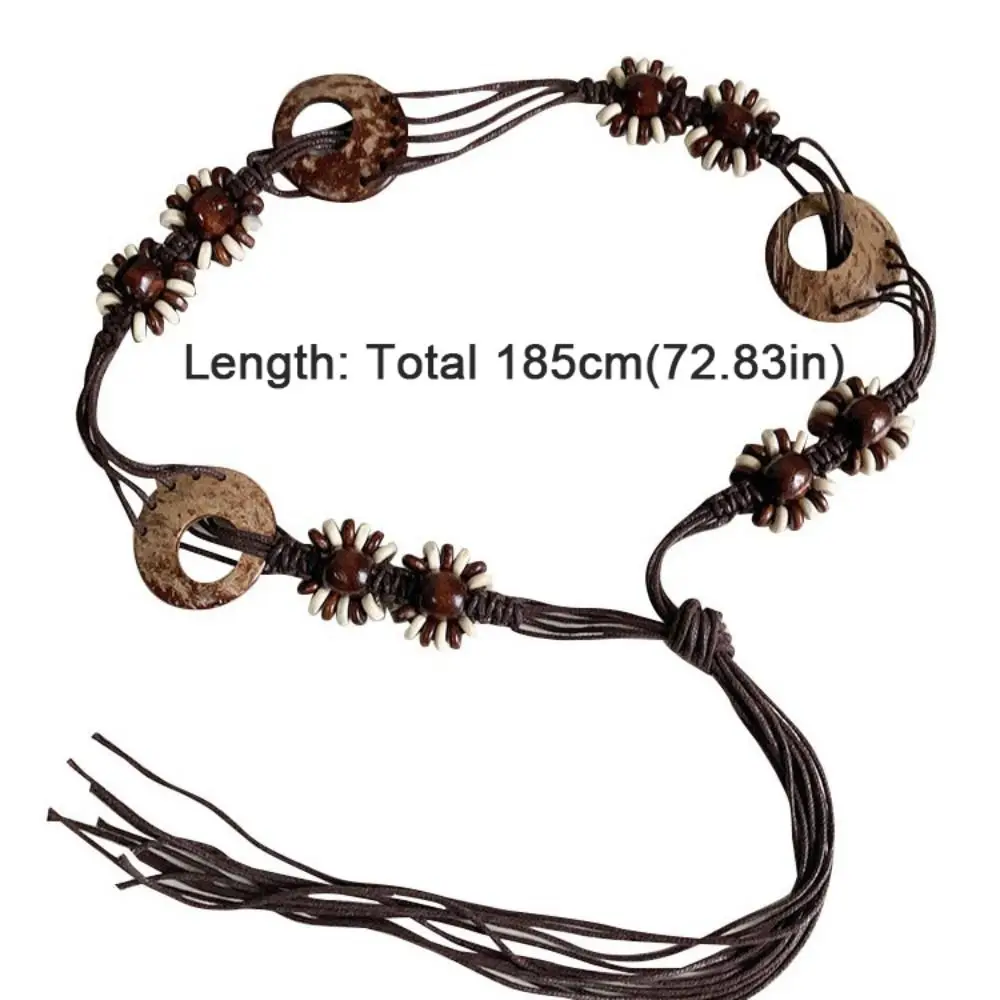 حزام بوهيمي للنساء ، حبل خصر ، تصميم فاخر ، بانك متعدد الاستخدامات ، حزام عتيق ، موضة