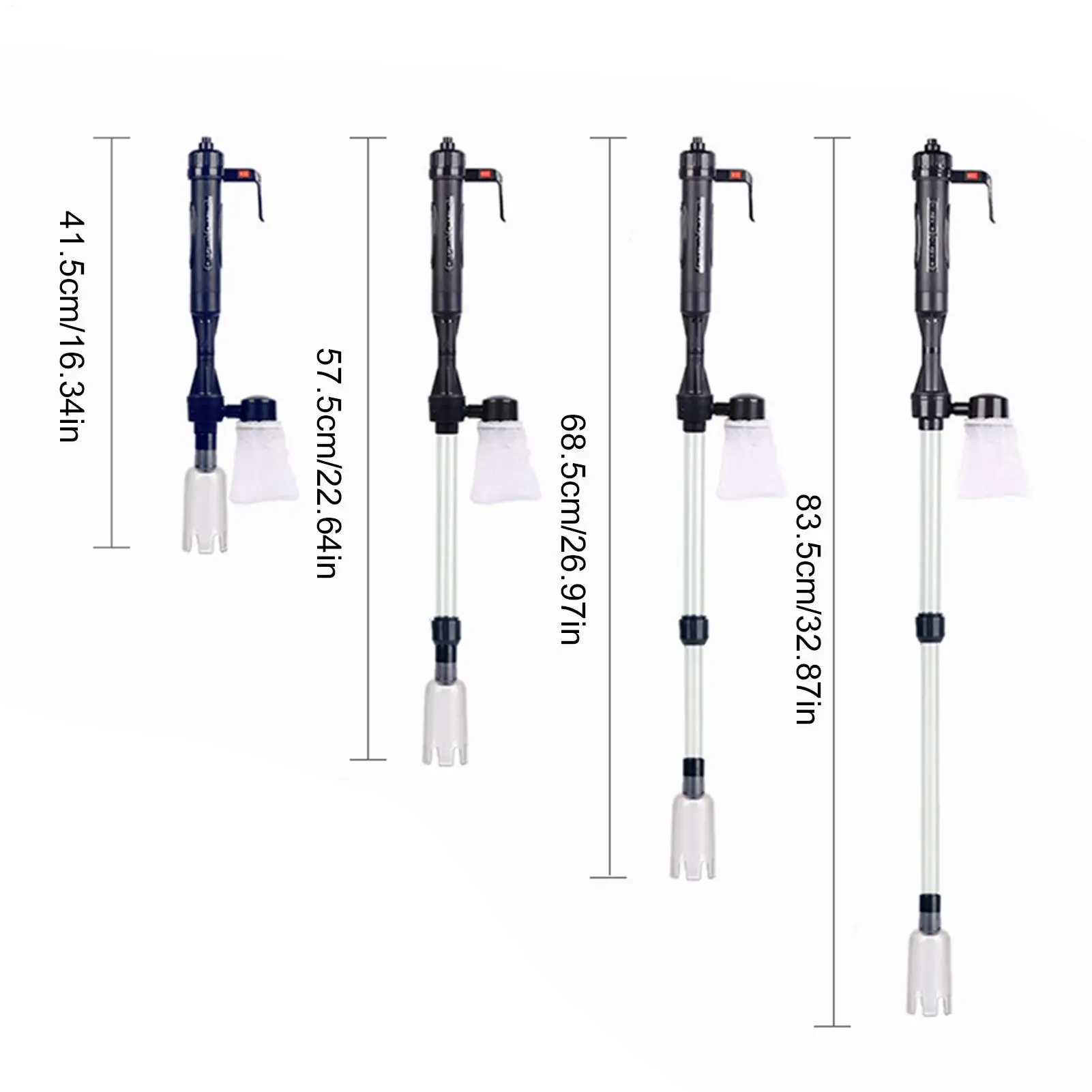 Electric Aquarium Gravel Cleaner USB Powered Fish Tank Vacuum Siphon Water Changer Sand Washer Substrate Cleaning Tool