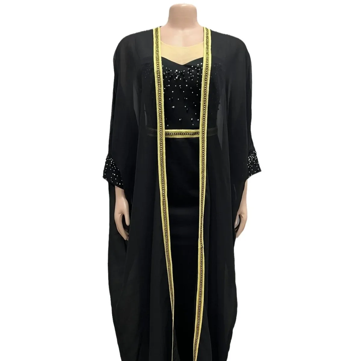 Muslim Sets Clothes for Muslim Women 2024 Abaya Dubai Muslim Kaftan Maxi Dress Luxury 2 Pcs Sets Evening Party Long Dress