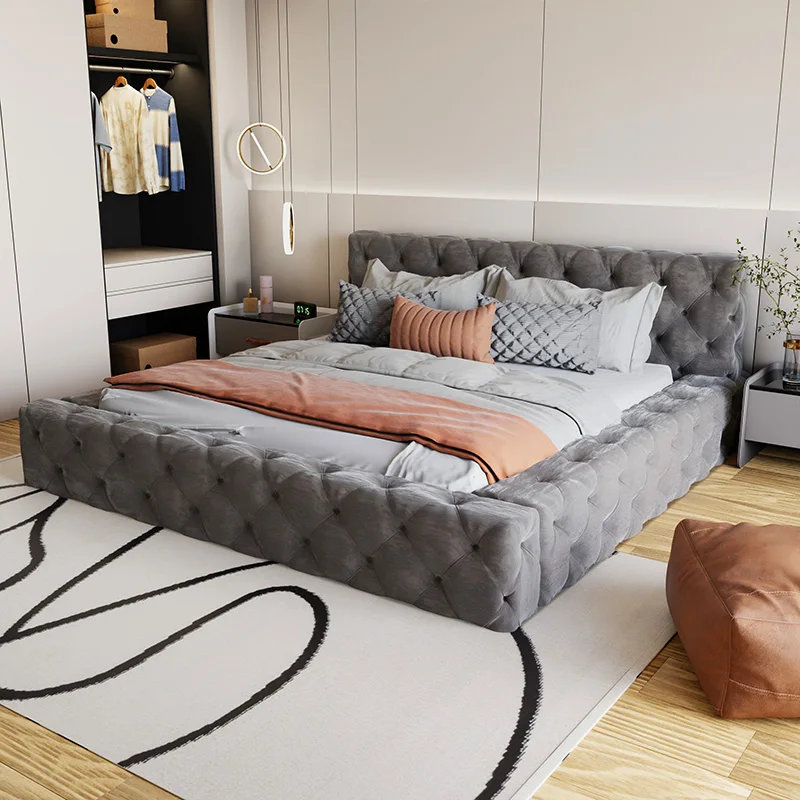 

Cosy 150x200cm 180x200cm 200x220cm Double bed headboard Bedroom super king luxury frames bases camas de dormitorio furniture