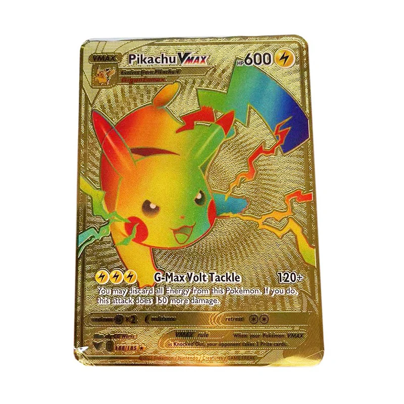 Pokemon Metallkarte 10.000 Punkte Arceus Charizard Raichu Super Card Golden English Mewtwo Vmax GX EX Weihnachtsgeschenk