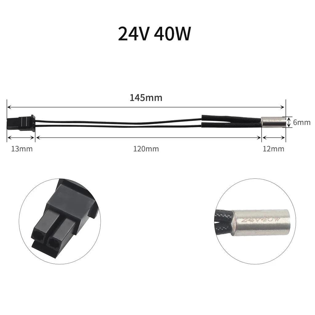 

Prusa MK4 Printer Cartridge Heater 24V 40W Heating Tube Heating Rod NTC100K Thermistor For Extruder Kit 3D Printer Mk4 Hotend