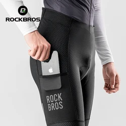 ROCKBROS Summer Cycling Shorts High Elastic Quick Dry Breathable Cycling Tight Shorts Comfortable Pad Men Bicycle Sports Shorts