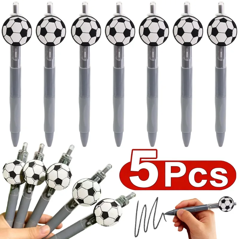 

5/3/2/1Pcs Soccer Themed Ballpoint Pens Funny Gel Daily Writing Pens Gaming Ballpoint Pens Bounce Decompression Pen 0.5mm