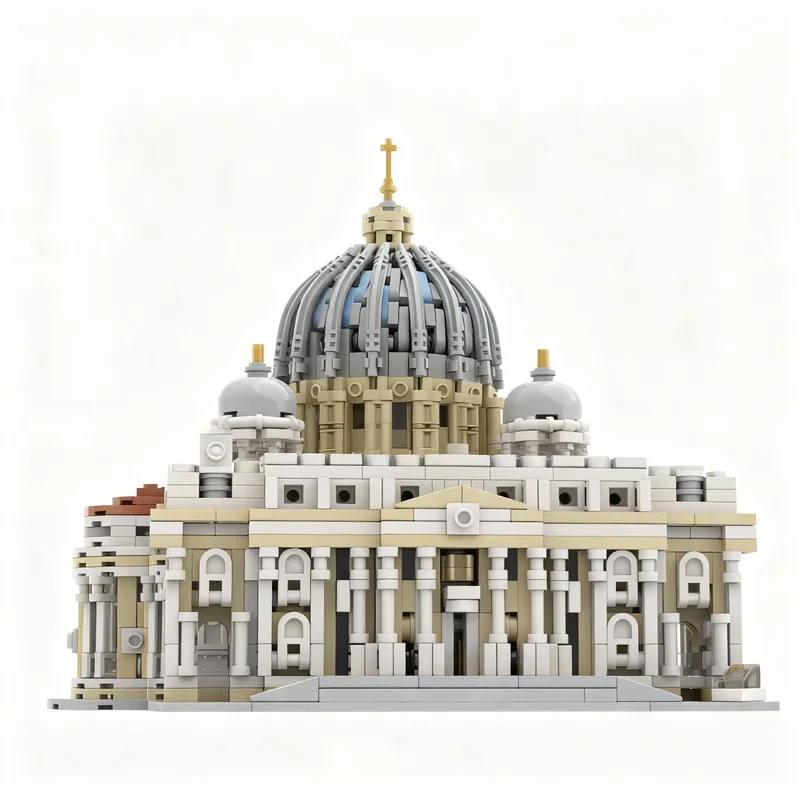 3019PCS MOC Architecture Saint Peters Basilica 1 800 Model DIY Education Creative Assembly Building Blocks Birthday Gift Custom
