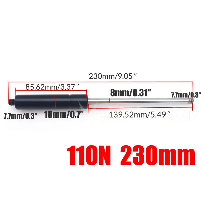 

2pcs 100N/150N/200N/250N/300N/350N/400N Car Gas Strut Bars Gas Spring Hood 860mm M8 Support Rod Shock Lift for RV Bed Window Bus