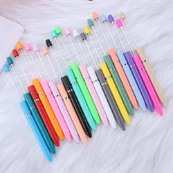 10pcs Wholesale Creative DIY Plastic Beaded Pen Ballpoint Pen Handmade Personalized Beadable Ballpoint Pens for Writing Supplies