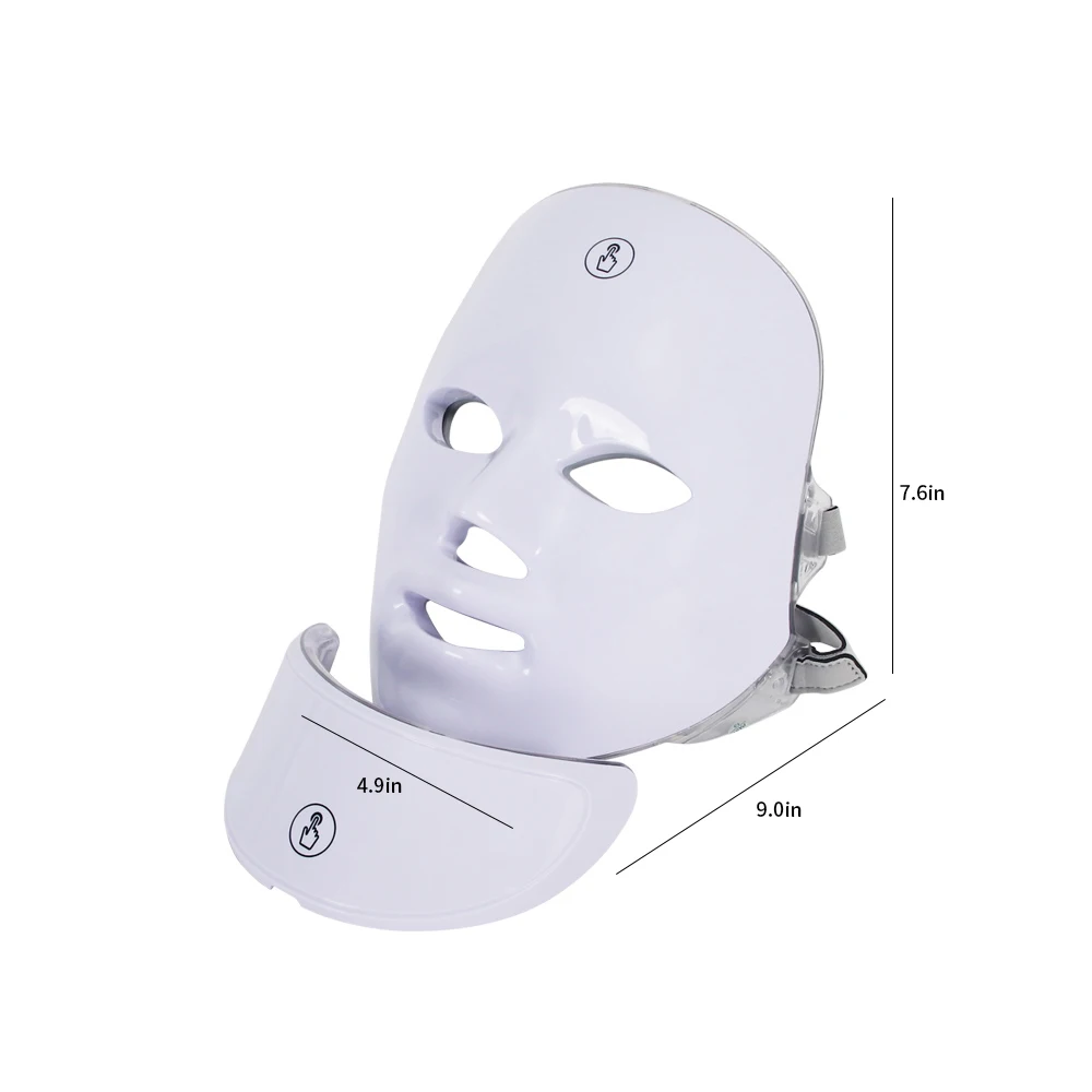 7 ألوان Led الوجه والرقبة العناية بالبشرة جهاز تجميل شد الجلد رفع مكافحة الشيخوخة تبييض للاستخدام المنزلي #6