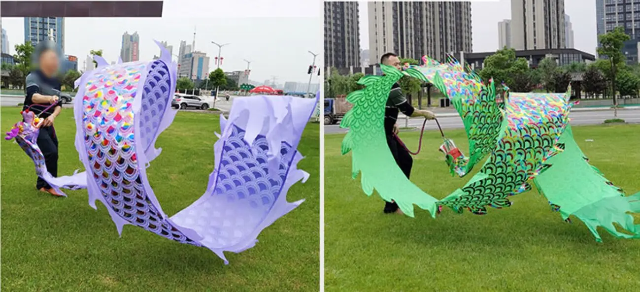 Chinese Ribbon Dance Dragon Head Accessories For Adult Children Festival Performance Prop Fitness Product (Not Include Body)