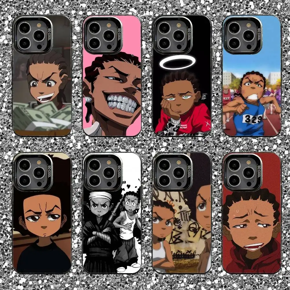 

Riley Freeman Boondocks Phone Case For iPhone 16,15,14,13,12,11,Pro,XS,Max,Plus,Mini,SE Black Candy Matte Shockproof Cover