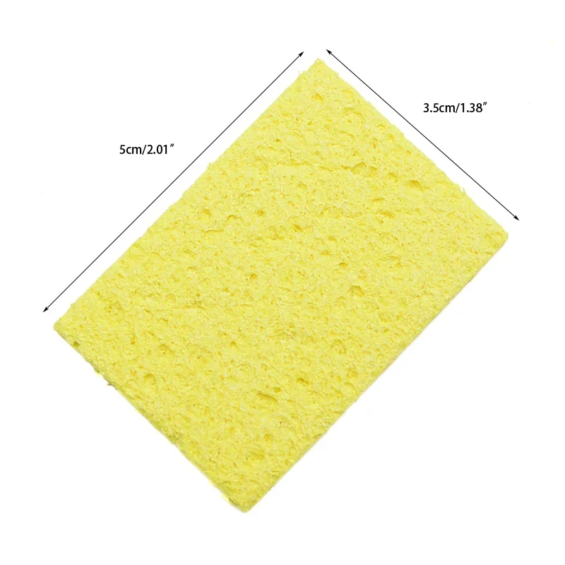 5/10Pcs Yellow Cleaning Sponge for Electric Welding Soldering Iron Durable Home & Office Use Cleaner