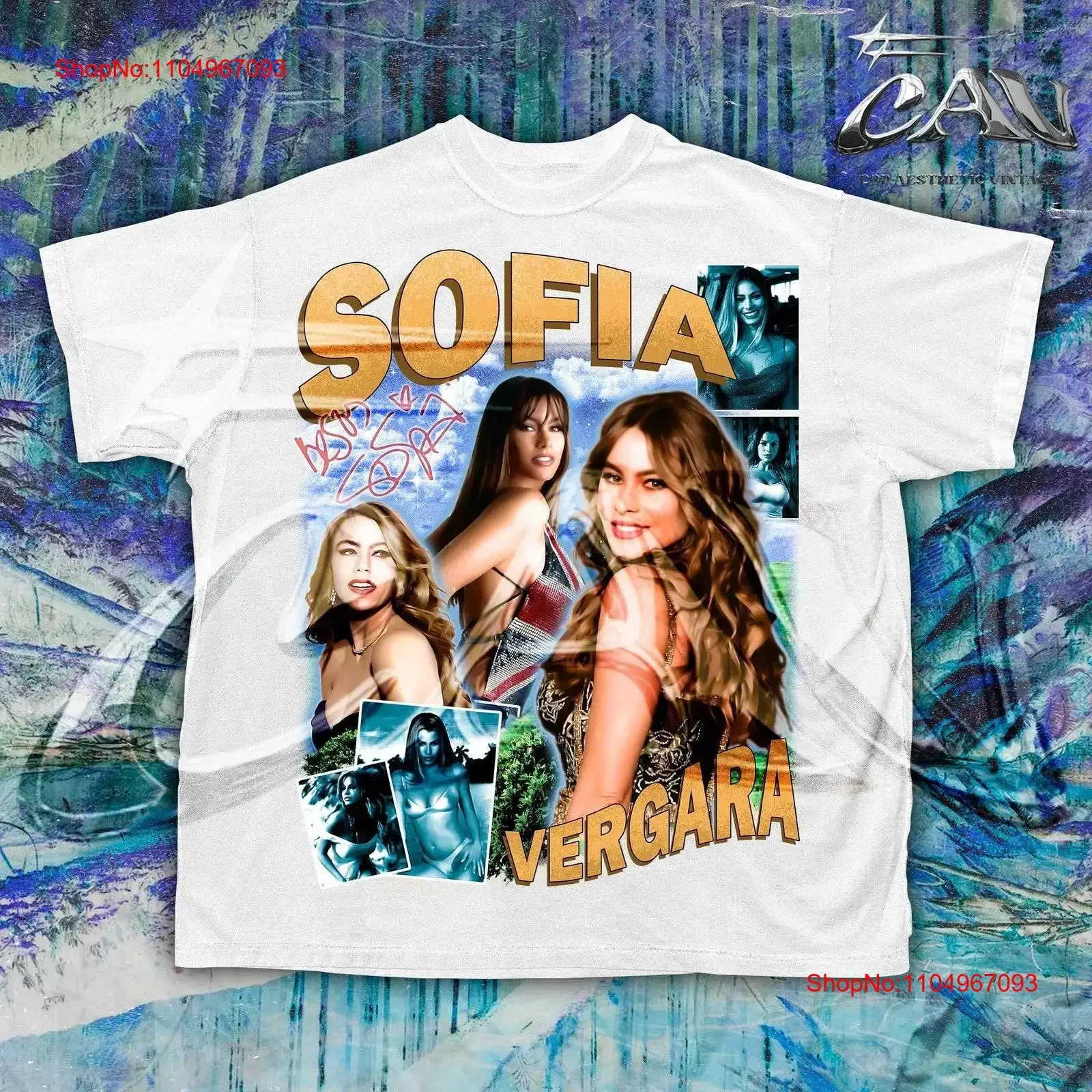 

Sofia Vergara Vintage 90's Hip Hop Bootleg Style T Shirt Colombian Actress vintage Washed Soft Slightly streetwear fashion