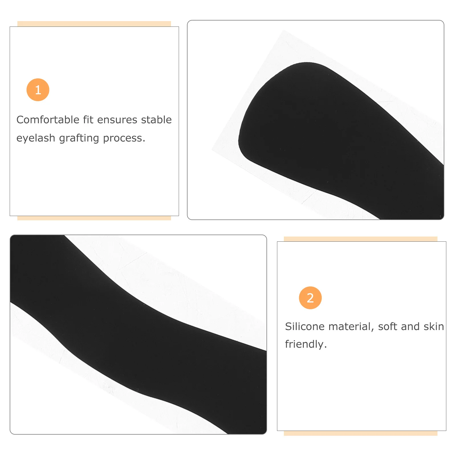 4Pcs Silicone Forehead Patch Eyelash Extension False Eyelash Holder Reusable Lash Isolation Pads Lash Extension Accessories