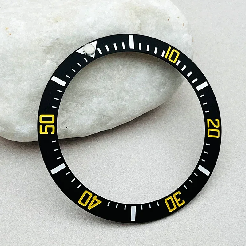 

38mm*30.5mm Subblack Ceramic Sloped Watch Case Bezel Insert Ring Fits Men's Mechanical Watch Cases Movement Repair Accessories