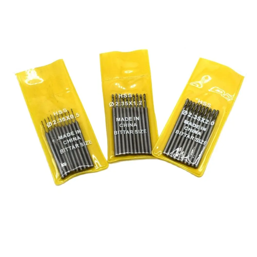 10PCS Drill Bit For Metal Wood Working  Drilling  Shank 2.35mm Jewelry Engraving Tool