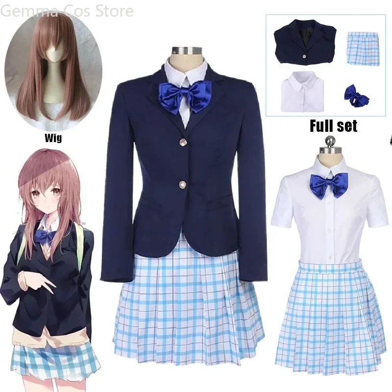 A Silent Voice Shouko Nishimiya Shoko Cosplay Costume Japanese Anime The Shape Of Voice School Uniform Suit Outfit Clothes wig
