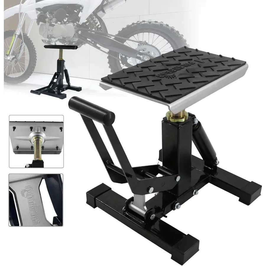 

Dirt Bike Stand Hydraulic Jack Vertical Lift CNC for Dirt Bike ATV ADV Rally Maintenance Motorcycle Dirtbike Engine Stand with