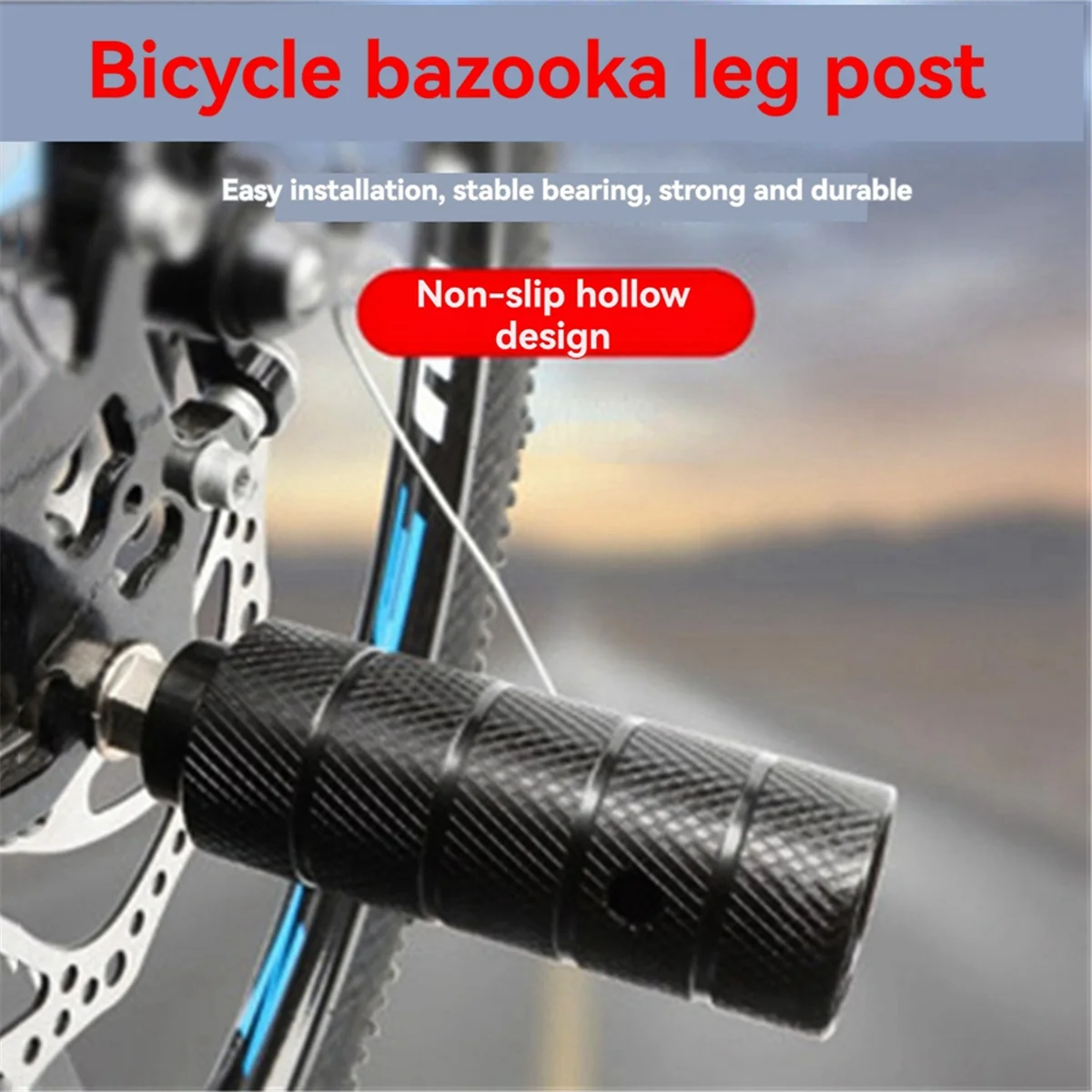 A71P 자전거 후방 페달 튜브 자전거 유인 후방 풋 페달 페달 로드 블랙 50 두꺼운