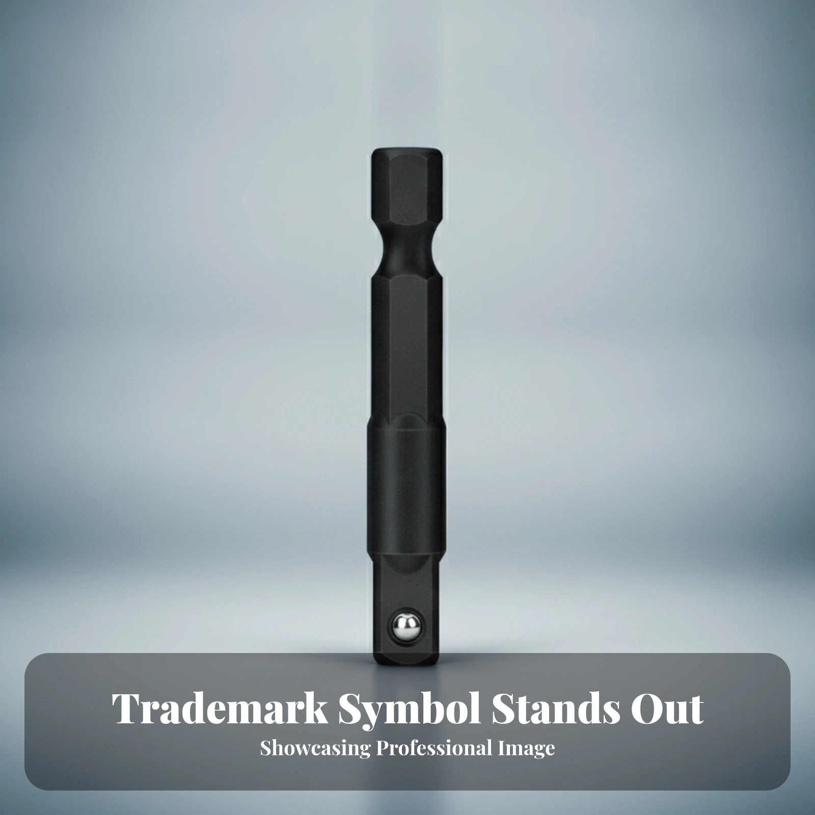 Cylindrical Hex to Square Drive Adapter Tool Accessory Darkened 6.35 Mm Hex Driver Adapter Forged-Looking for Impact Wrenches view 3