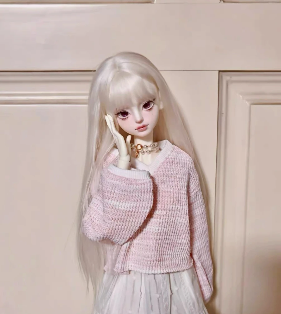 Handmade 1/3-1/6 Mohair Doll Wigs Dollhouse Vintage Curly/Ombre Bangs/Semi-Updo Luxury Photoshoot Ready BJD Accessories