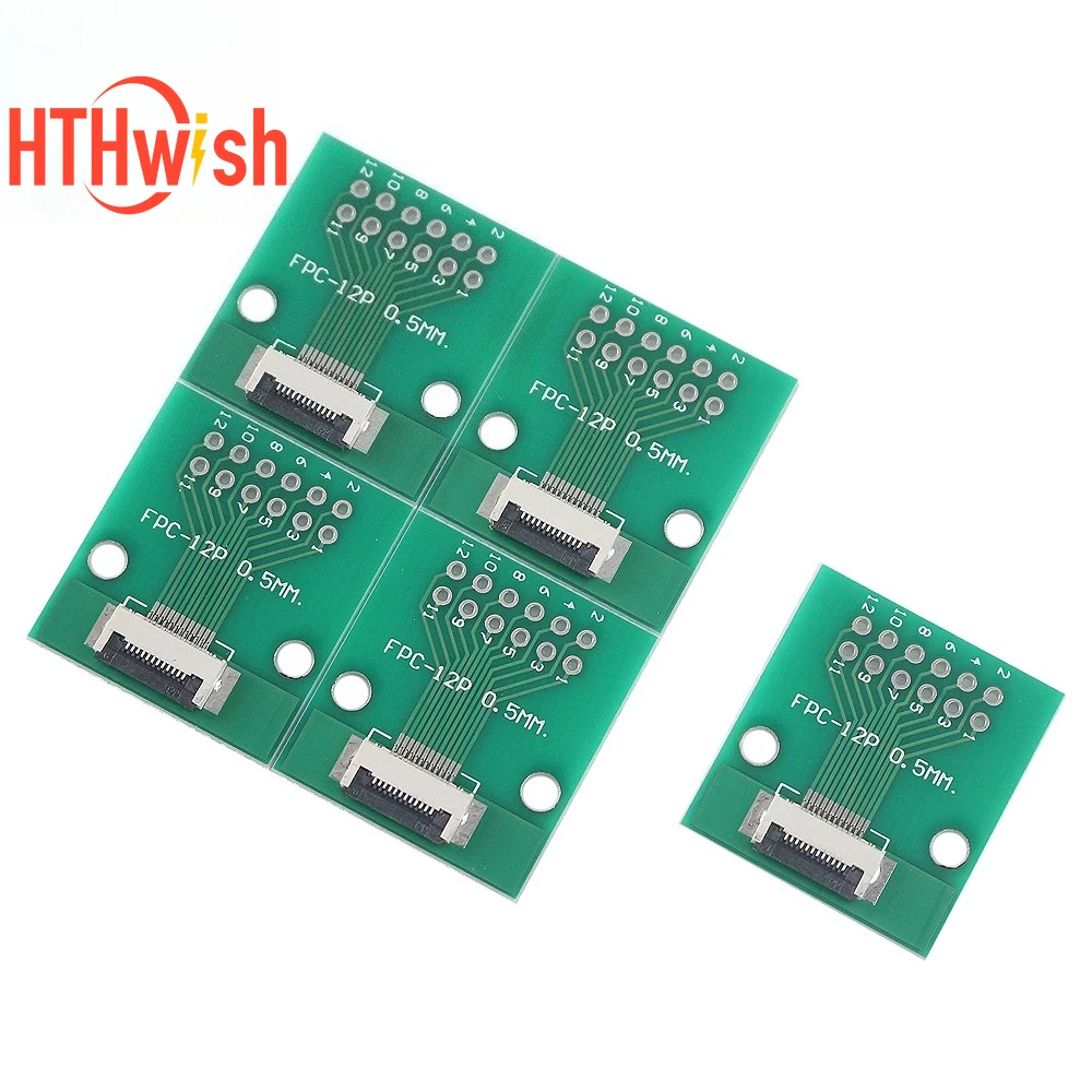 Adapter SMT do płytki PCB 2.54mm 6P 8P 10P 12P 20P FPC FFC, lutowany, z 0.5 pozycjami, raster 2.54mm, 6Pin 8Pin 10Pin 12Pin 20Pin
