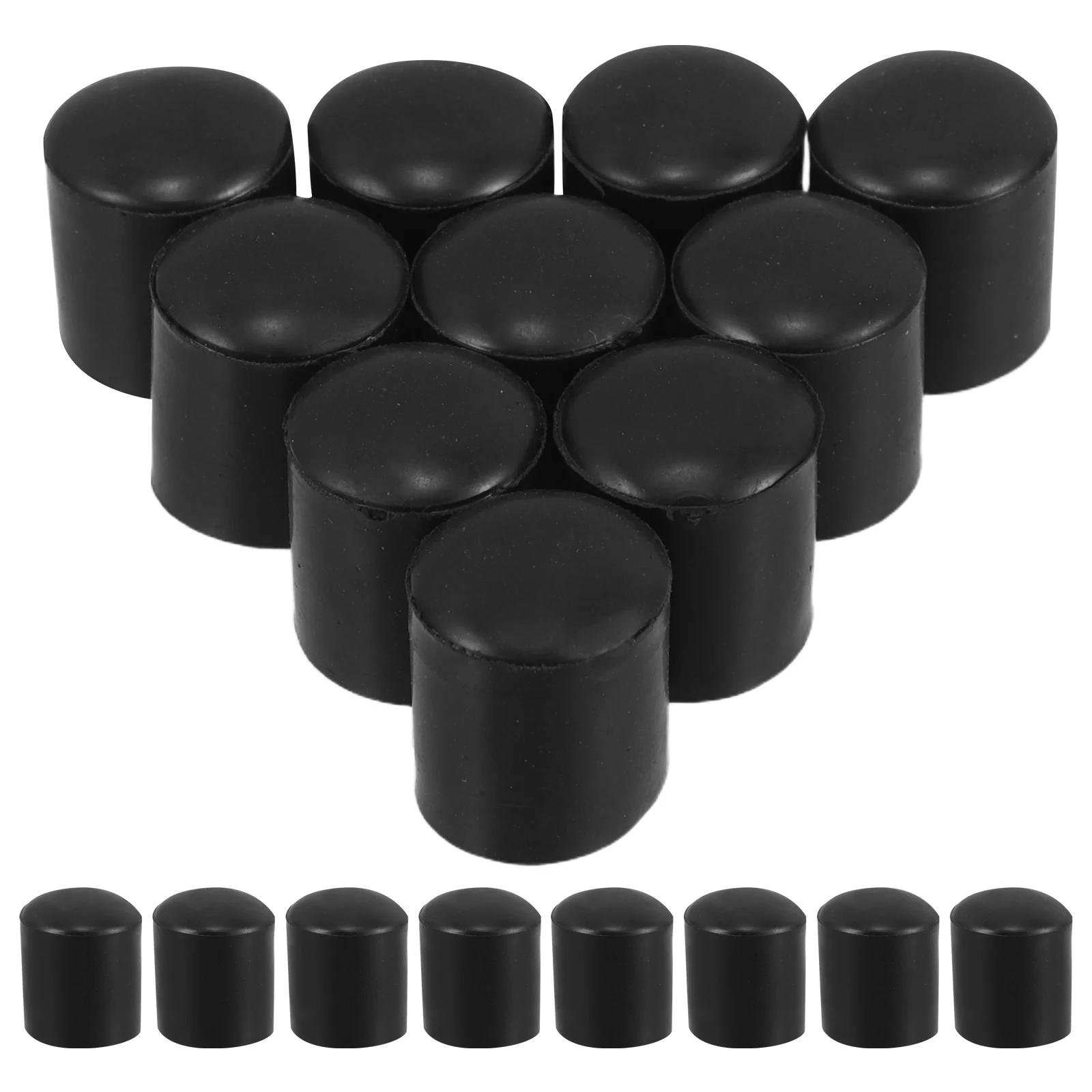 

60Pcs Black Round PVC Chair Leg Covers Furniture Feet Protectors Slip Resistant Floor Pads for Hardwood Floor Quiet Table Chair