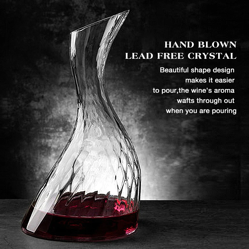 Imagem -03 - S-shaped Wine Decanter com Elegante sem Chumbo Crystal Clear Glass Decanter Vinho Tinto Recipiente de Suco Decantadores