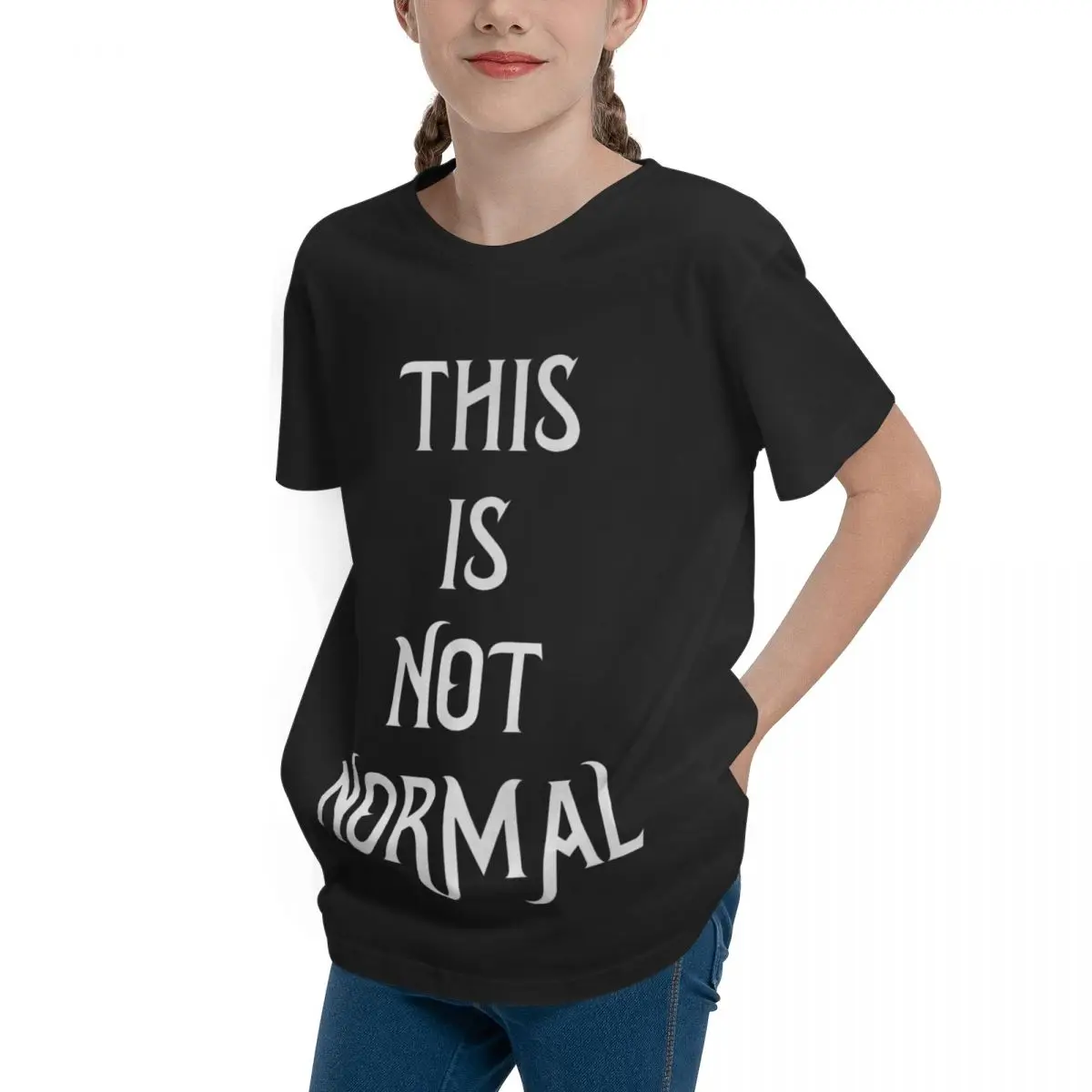 THIS IS NOT NORMAL BLACK 50 TO CHARITY Classic High quality Top tee Cute Humor Graphic Home Fresh Teeanger T-Shirt