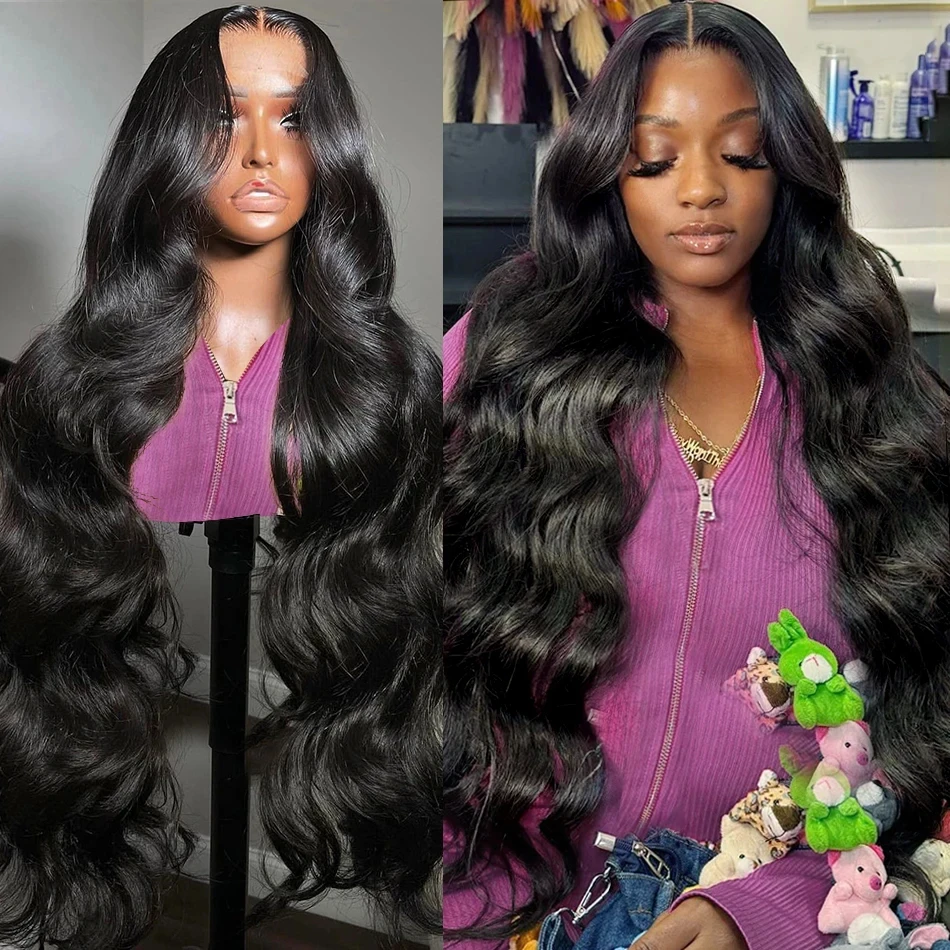 Body Wave 13x4 13x6 HD Transparent Lace Front Wigs 30 32 Inch Brazilian Water Wave 5x5 Closure Glueless Wig Human Hair For Women