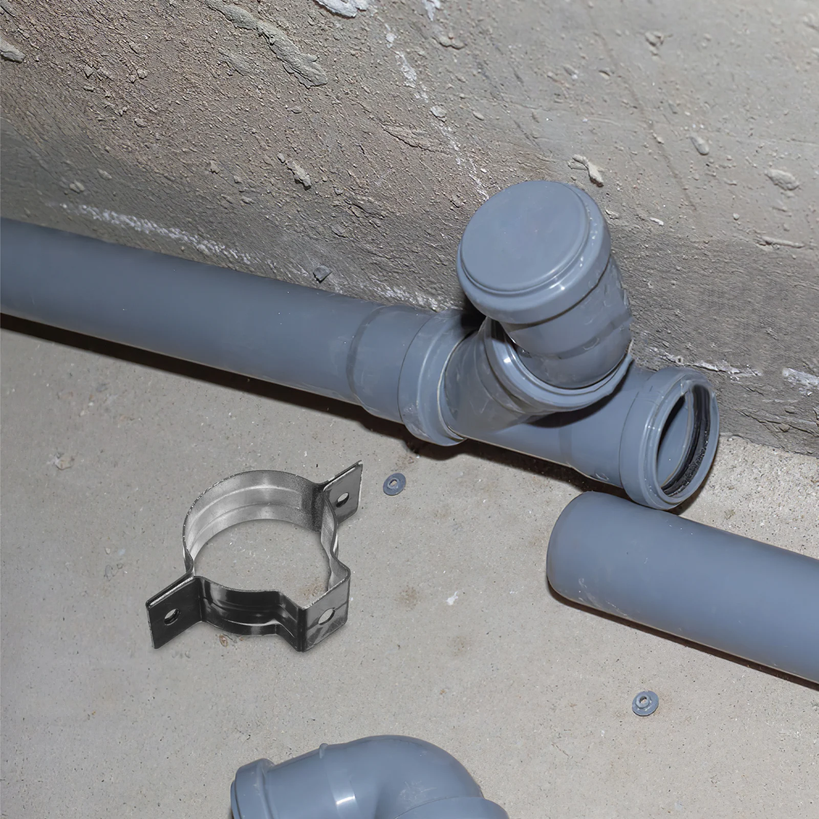 

Aluminum Pipe Clamps 50mm Durable Hose Support Bracket Easy Installation Water Flow Drainage Accessories Tube Clamps
