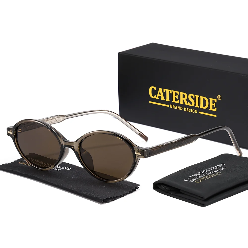 CATERSIDE Retro Mode Männer Sonnenbrille Kleine Runde Rahmen Straße Hip Hop Brillen Frauen Vielseitige Urlaub Geschenk Ätherische Gläser – Detail 9