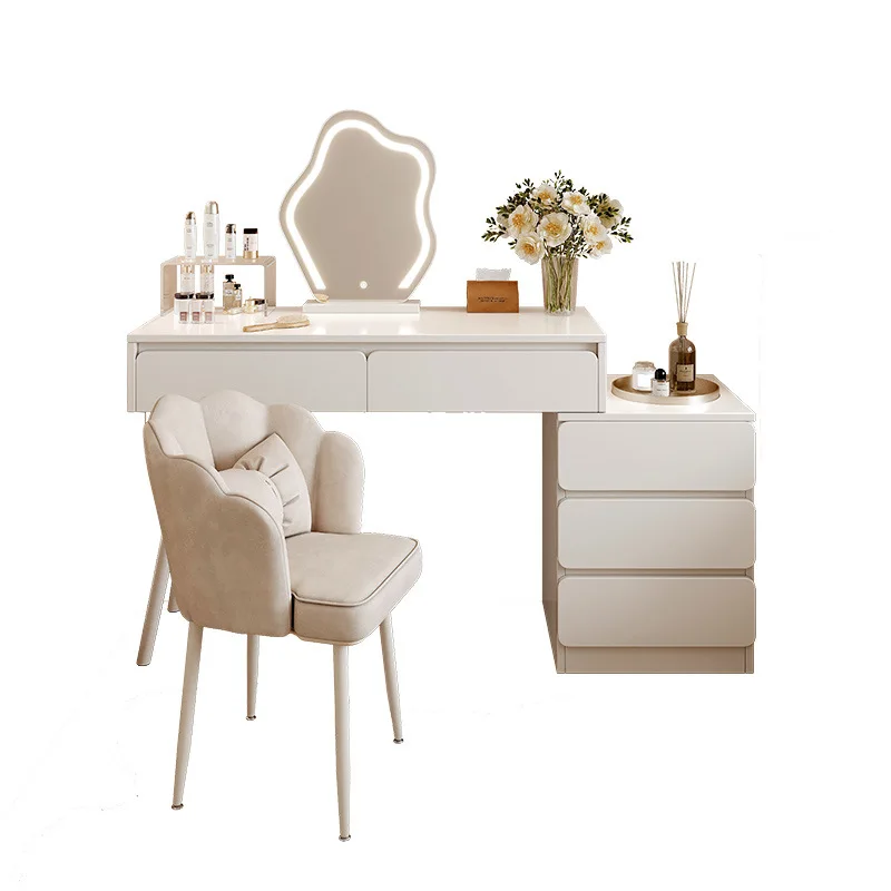 

Simple bedside table makeup table, integrated makeup mirror, small apartment makeup table