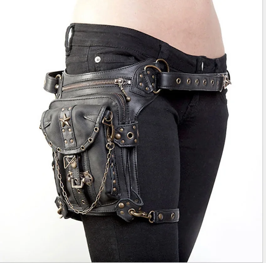 

Hot Sale Top Quality Star Men Women Multi-function Vintage Messenger Waist Pack Leg Drop Bag