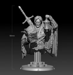 80mm Resin Model Kits Swordsman Bust  Figure Unpainted No Color RW-699