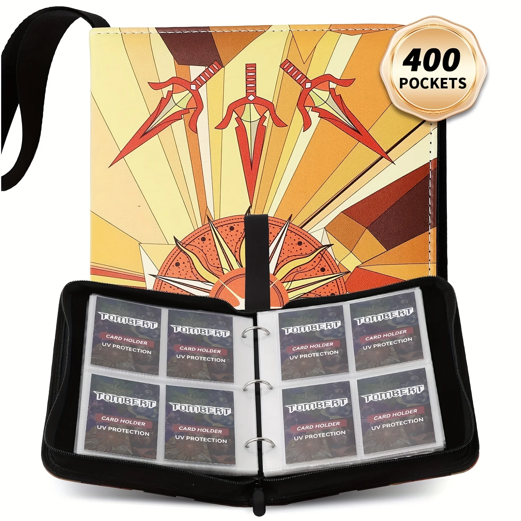 TCG Cards Binder Compatible with MTG Trading Cards, 400 Cards Capacity, Card Holder Album for PTCG Cards, Sports Cards