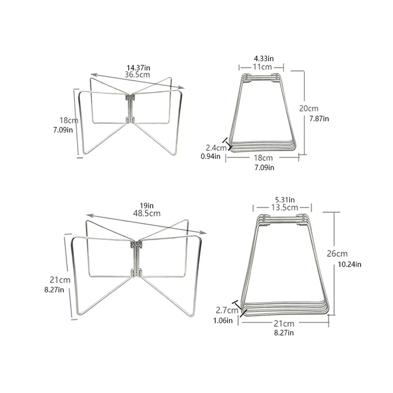 1 قطعة التخييم في الهواء الطلق للطي خفيفة الوزن صندوق تبريد رف حامل الحديد حاوية علب باردة حامل التخييم العرض #6