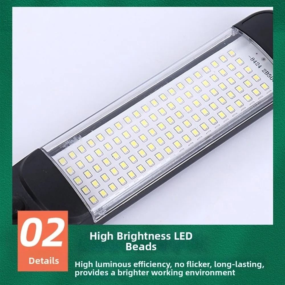 1pc 220V Magnetic Work Light High Brightness Pure Copper Wire Handheld Inspection Lamp Heavy Duty Magnetic Design
