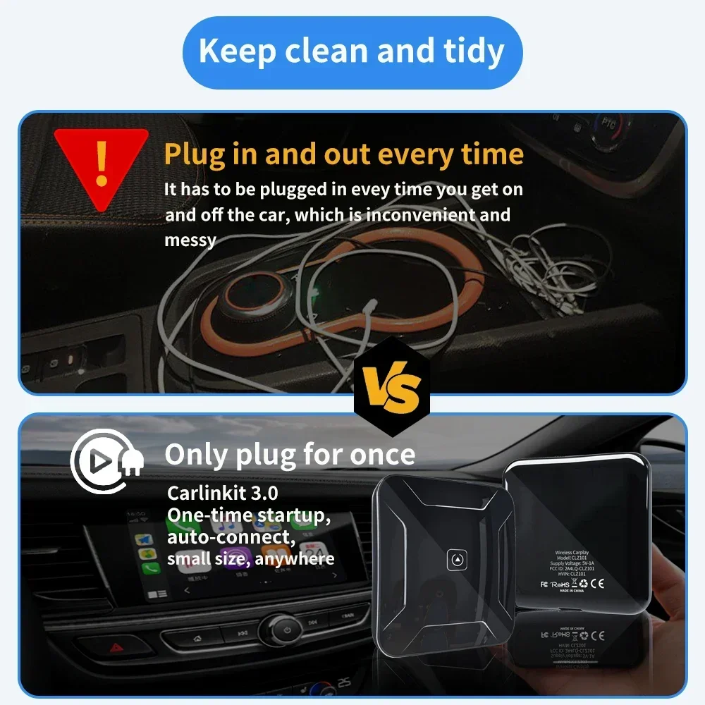 2025Roadjoy المحمولة أندرويد 13.0 Ai Box 4G + 64G نظام سيارة اللعب صندوق الوسائط الذكية اللاسلكية أندرويد السيارات Carplay Ai Box #6