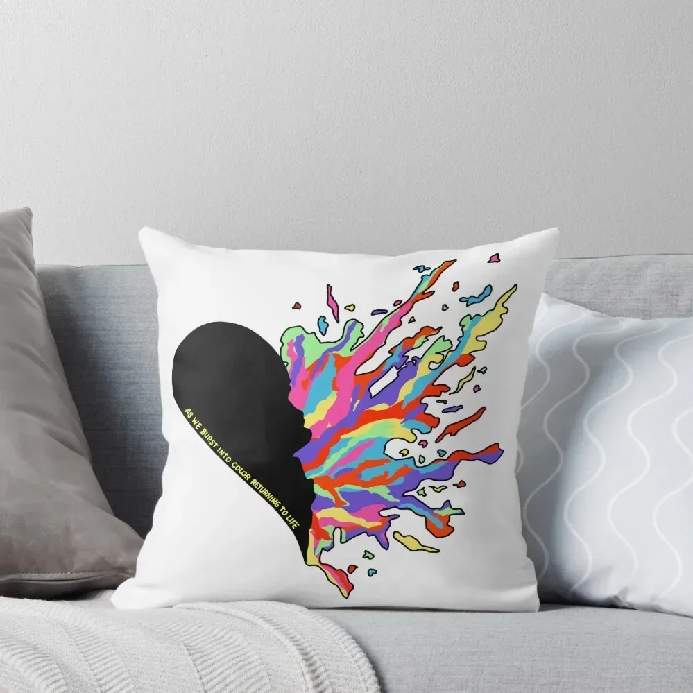 

Burst Into Color jet black heart Throw Pillow ornamental pillows Sofa Cushions Covers pillow