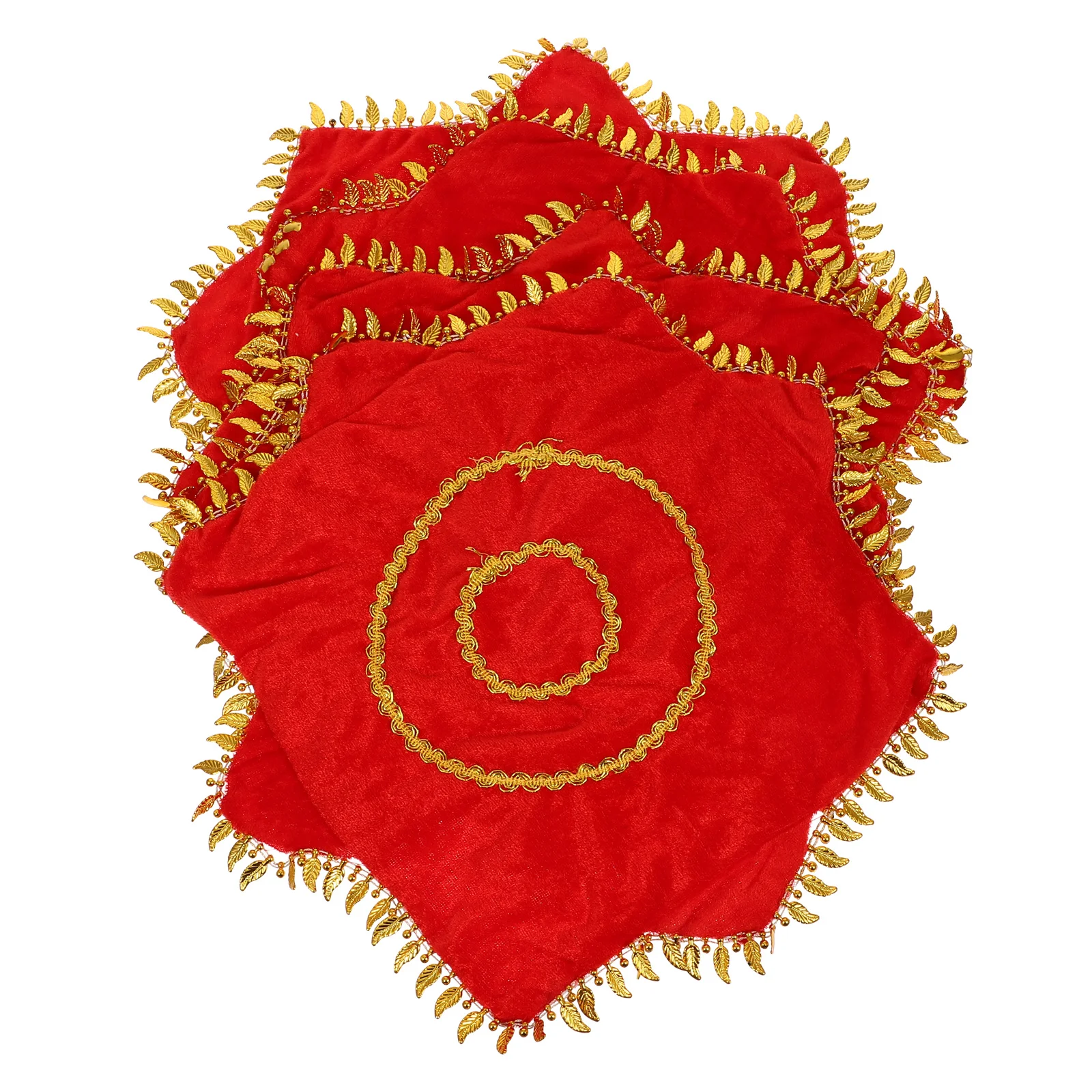 

4pcs Red Handkerchief Chinese Dance Towel Lightweight Portable Rotating Performance Prop For Party Stage Square Dance Yangko