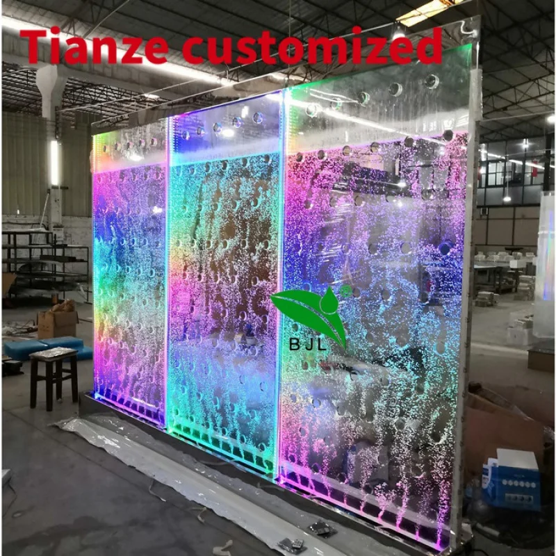 (Customized) New design interior bar furniture room divider room led water bubble panel wall