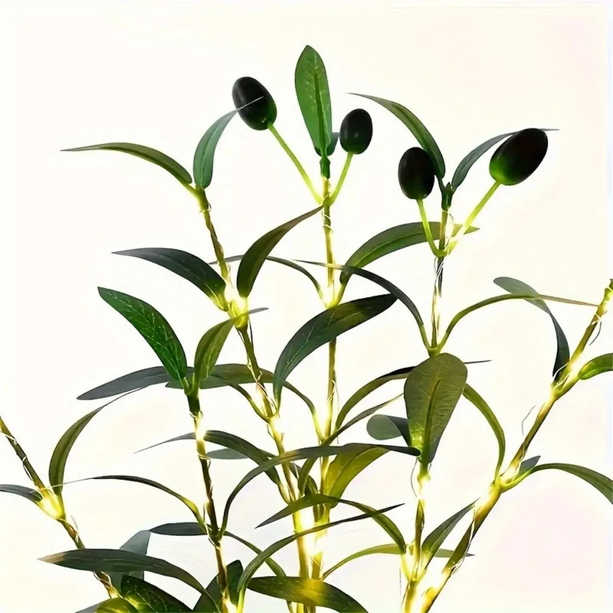 1 قطعة LED محاكاة الفاكهة الزيتون فرع الأسلاك النحاسية ضوء شجرة ، غرفة ضوء الديكور جو احتفالي