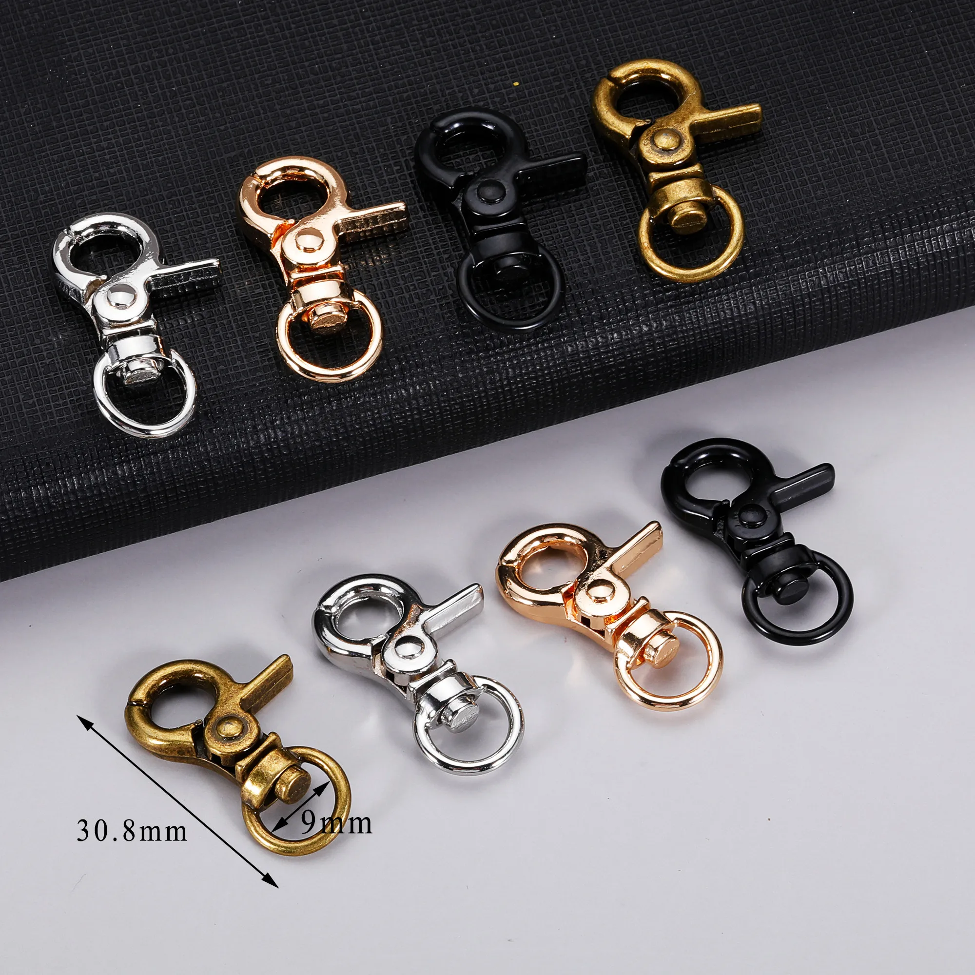 5pcs Trigger Clips Swivel Bolt Snap Hook Lobster Clasps for Leather Craft Bag Strap Belt Webbing Pet Dog Rope Leashes Wholesale