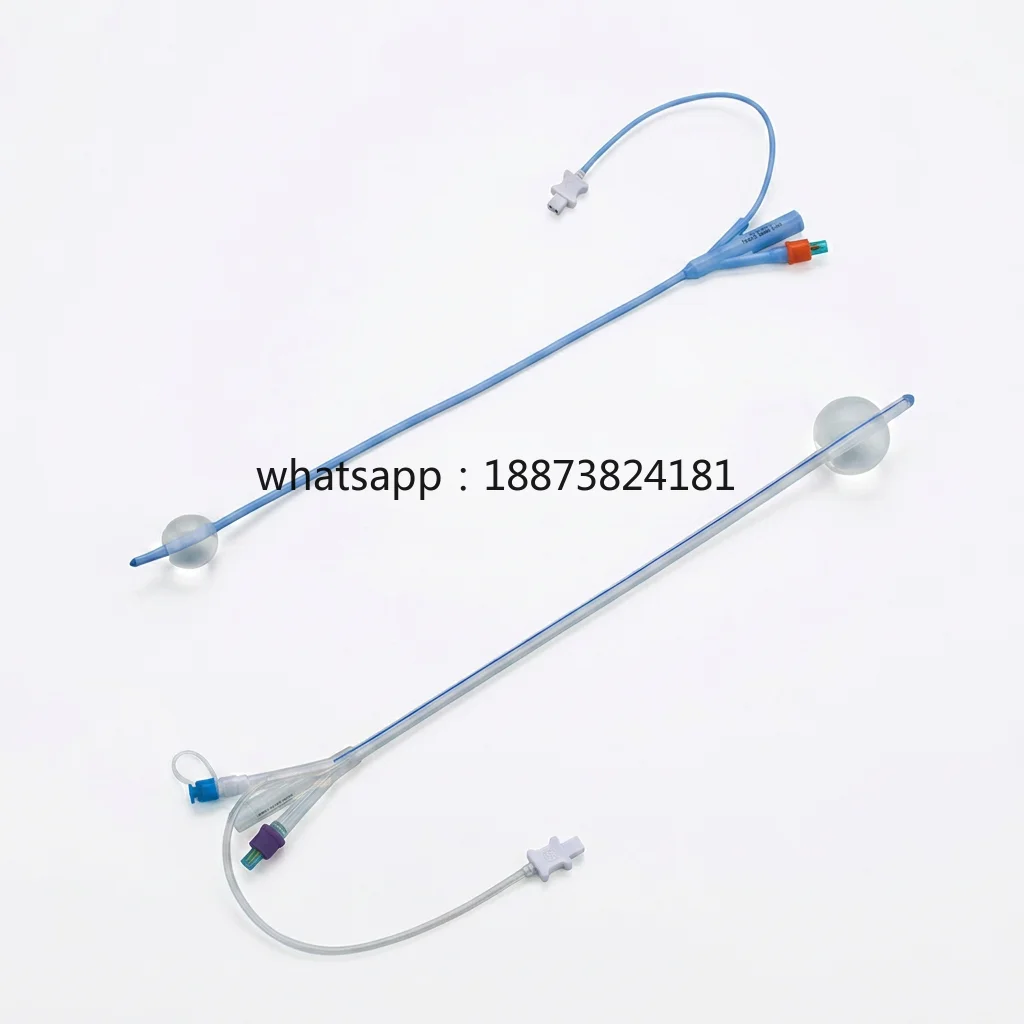 Silicone Urinary Foley Catheter with Temperature Sensor, Round-Tipped Urethral Use fast shipping