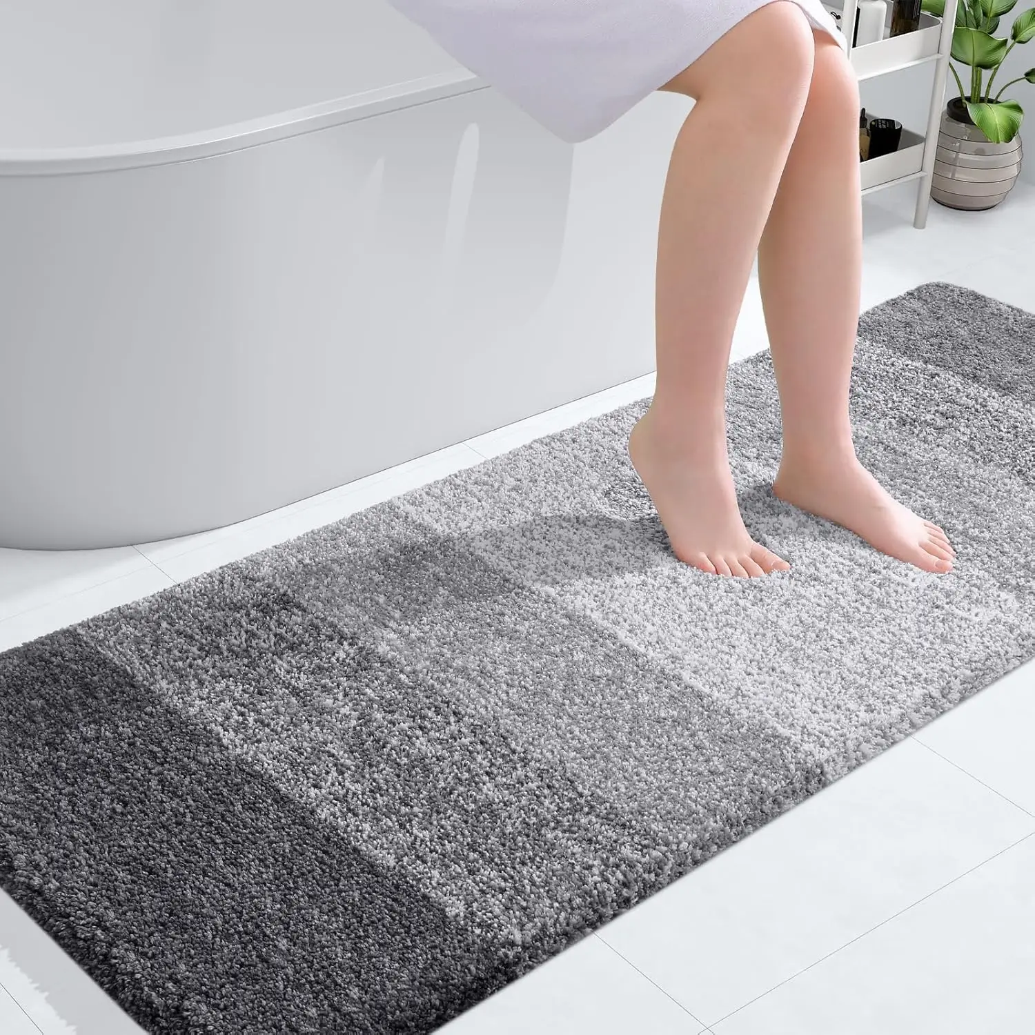 40x60CM Bathroom Rug Mat Extra Soft Absorbent Microfiber Bath Rugs Non-Slip Plush Shaggy Bath Carpet Runner Bath Mats for Bathro