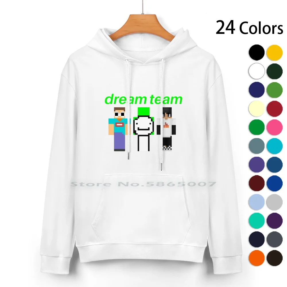 Dream Team Skins Pure Cotton Hoodie Sweater 24 Colors Dream Dreamwastaken Georgenotfound Sapnap Dreamnotfound Mxmtoon