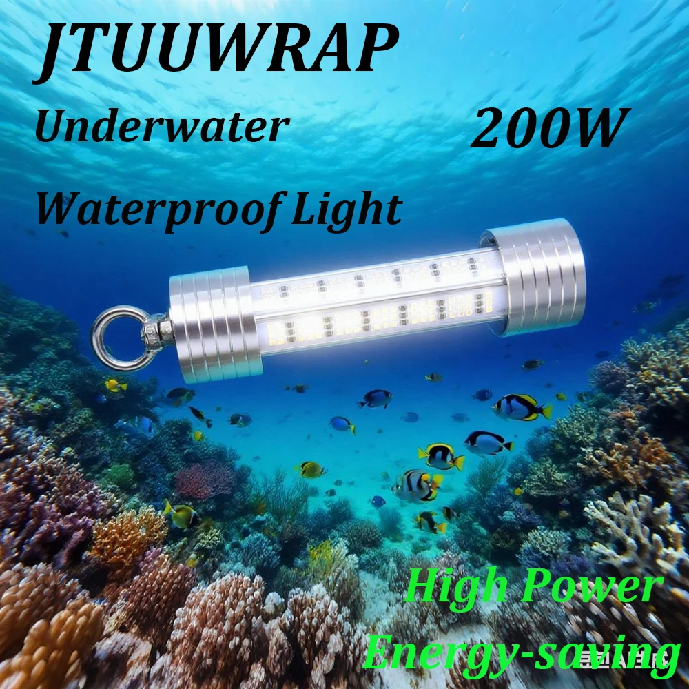 2025-plus-recent-200w-12v-lumiere-de-leurre-de-peche-haute-puissance-economie-d'energie-sous-marine-a-haute-efficacite-equipement-de-peche-de-nuit