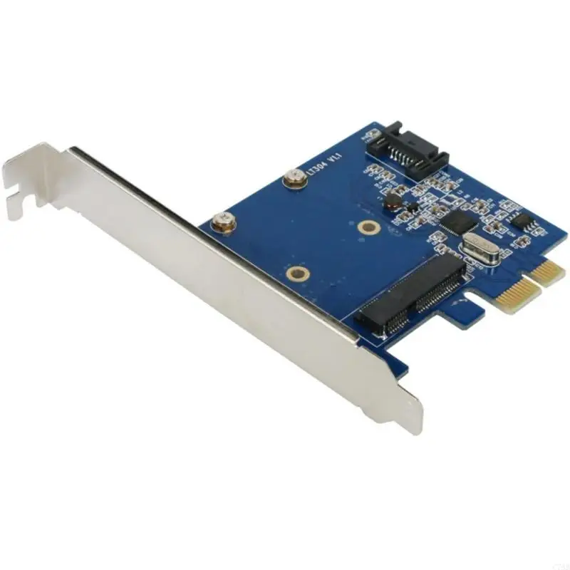 C7AB PCIE SATA3 PCIExpress to MSATA and SATA3.0 Expansion Card for Desktop PC