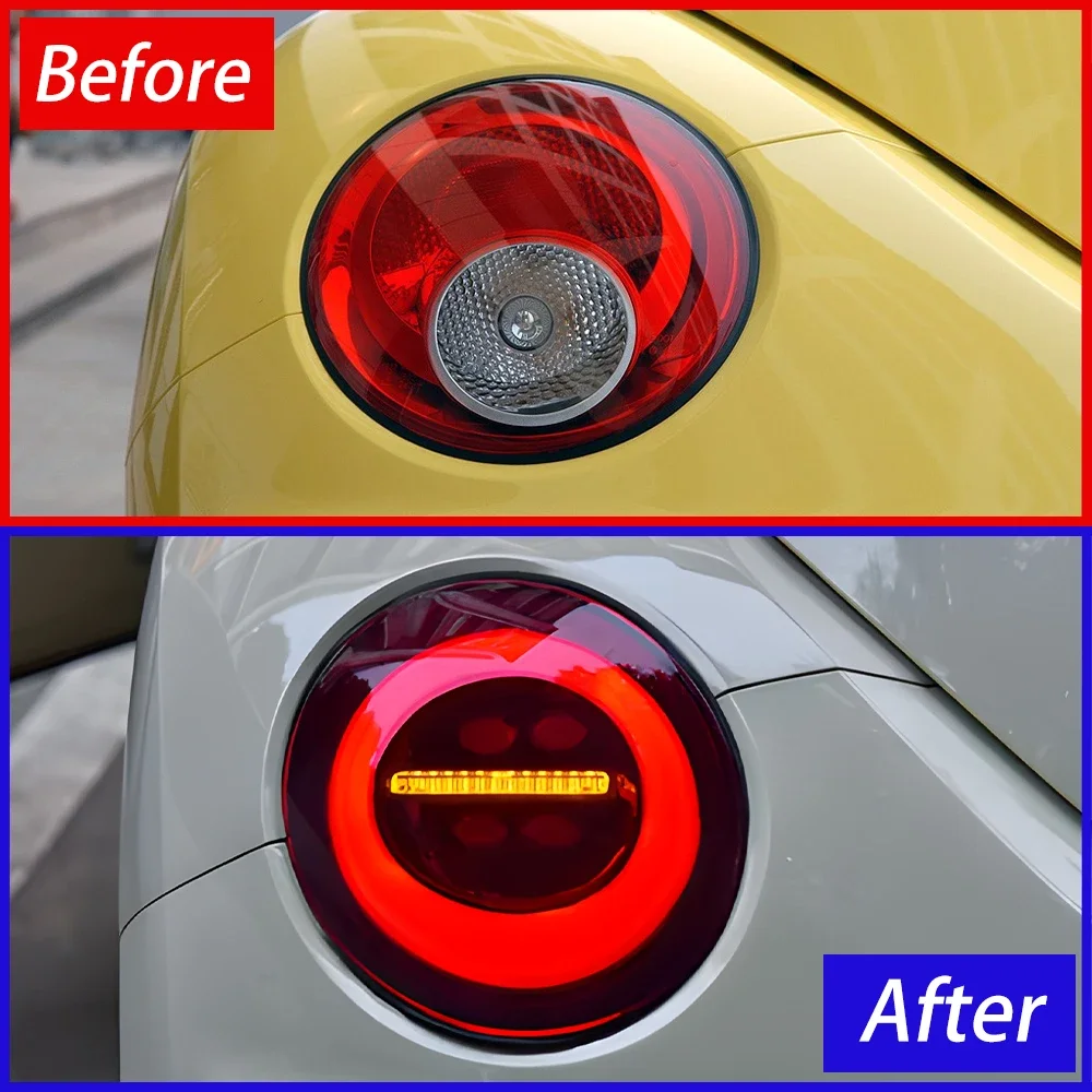 Car Taillights Assembly For Volkswagen Beetle 2004-2010 LED Auto Rear Back Lamps Upgrade Dynamic Flashing Tail Light Accessories